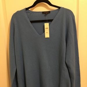 Blue V-Neck Sweater